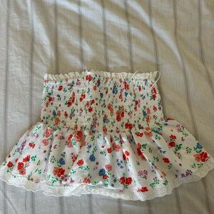 Floral Smocked Women's Skirt